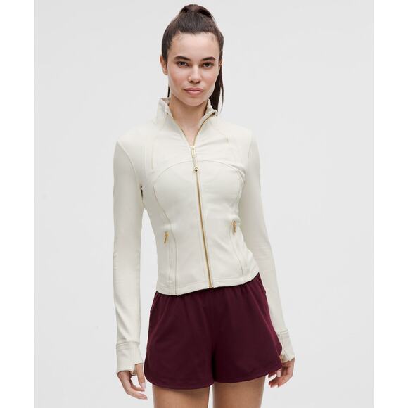 Lululemon Define Cropped Jacket Luon Sparkle - 2 Bone - Picture 1 of 8